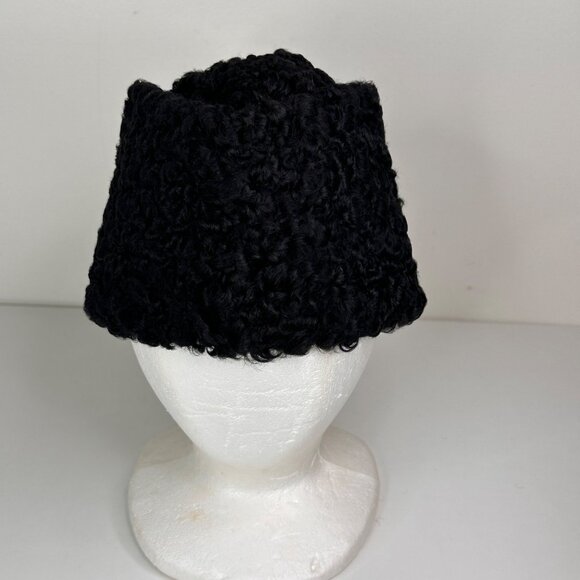 Vintage Asli Mehoob Ramapuri Karakul Black Fur Cap - Picture 2 of 7